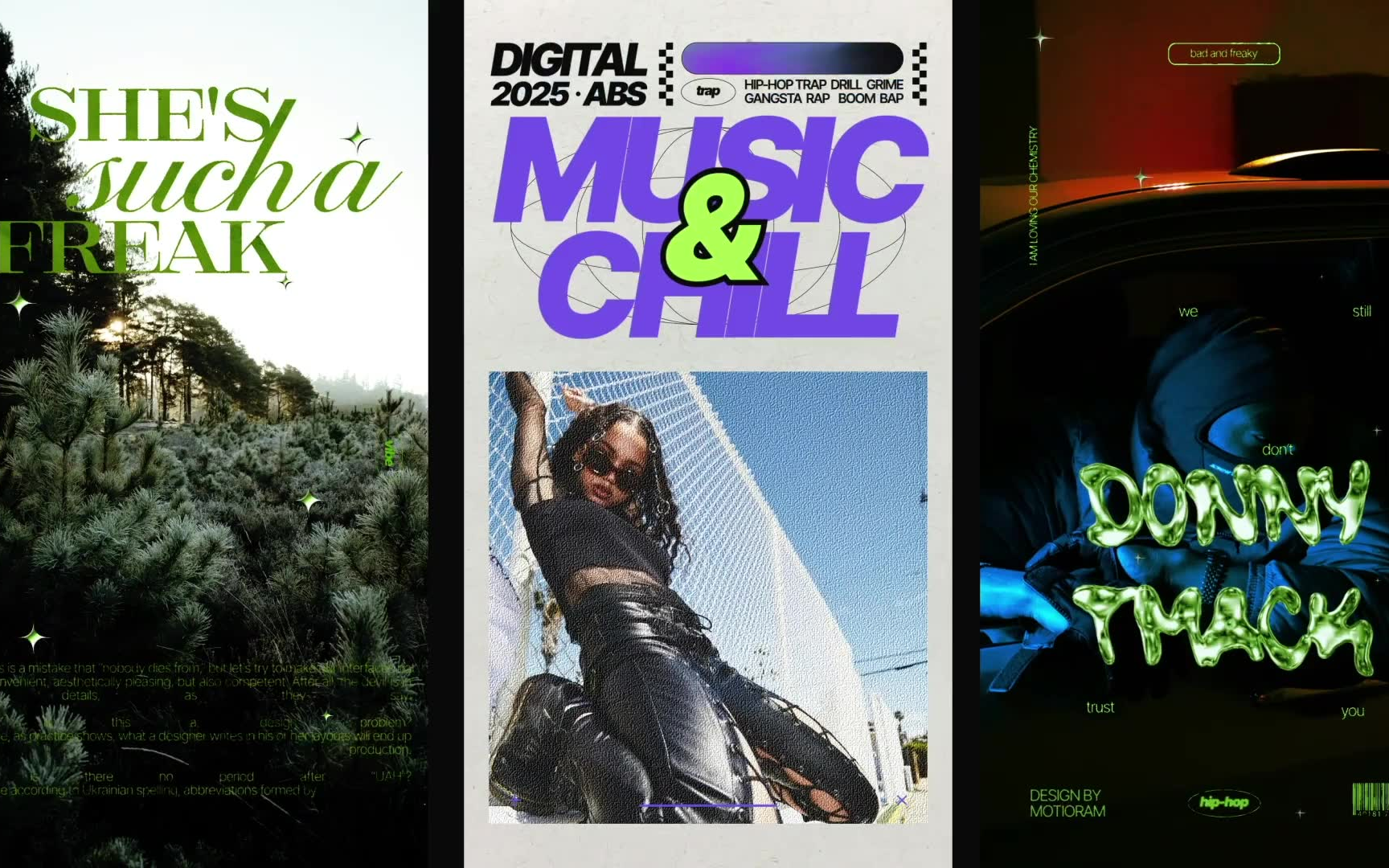 开屏广告动态封面排版海报设计模板艺术 液体文字效果 流体文字