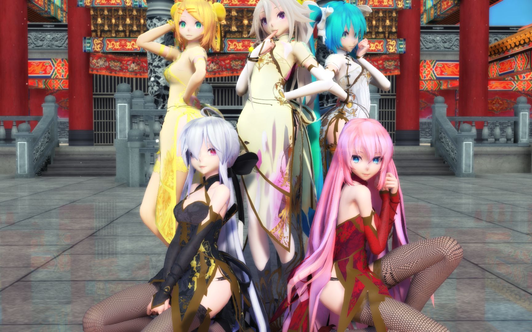 【mmd】tda式金丝雀旗袍五人「随心所欲mercy」