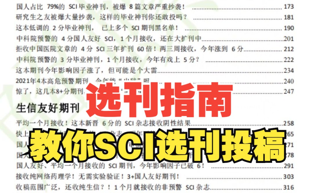 SCI投稿如何选刊“性价比”最高?【选刊指南】为你指点迷津!!!哔哩哔哩bilibili