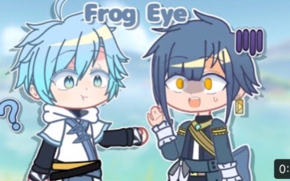 [图]【搬运/Gacha】Frog eye/Accidentally stepped on a frog🐸/Xingqiu💧Chongyun🧊/原神xGacha