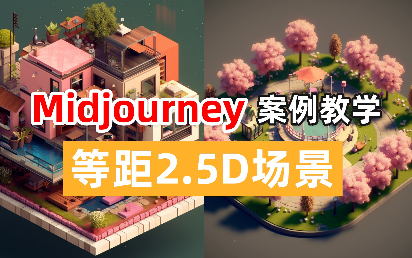 1分钟学会制作2.5D场景|实用AI干货 Midjourney 教程哔哩哔哩bilibili