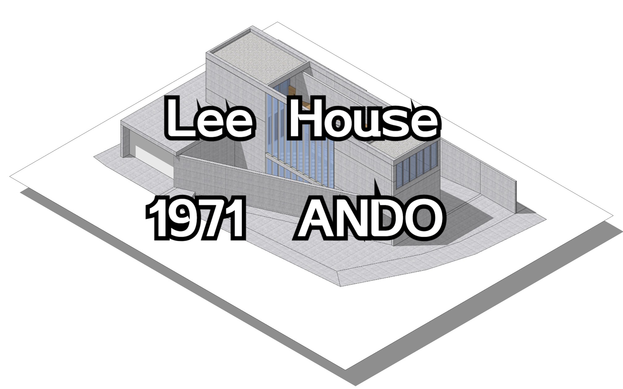 建筑大师作品SU模型lee house 1971|安藤忠雄哔哩哔哩bilibili