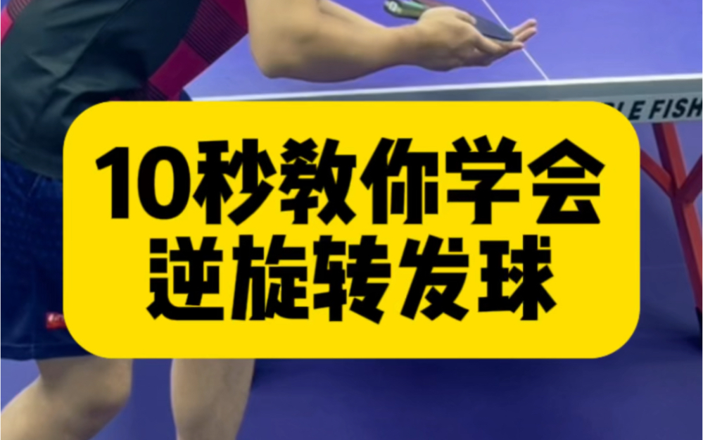 10秒教你逆旋转发球#乒乓球教学#潘泽乒乓#武汉乒乓球教练哔哩哔哩bilibili