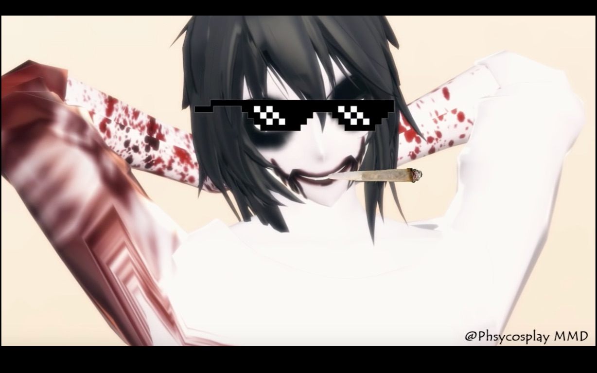 【mmd creepypasta】--jeff&liu--_哔哩哔哩 (゜-゜)つロ 干杯~-bili