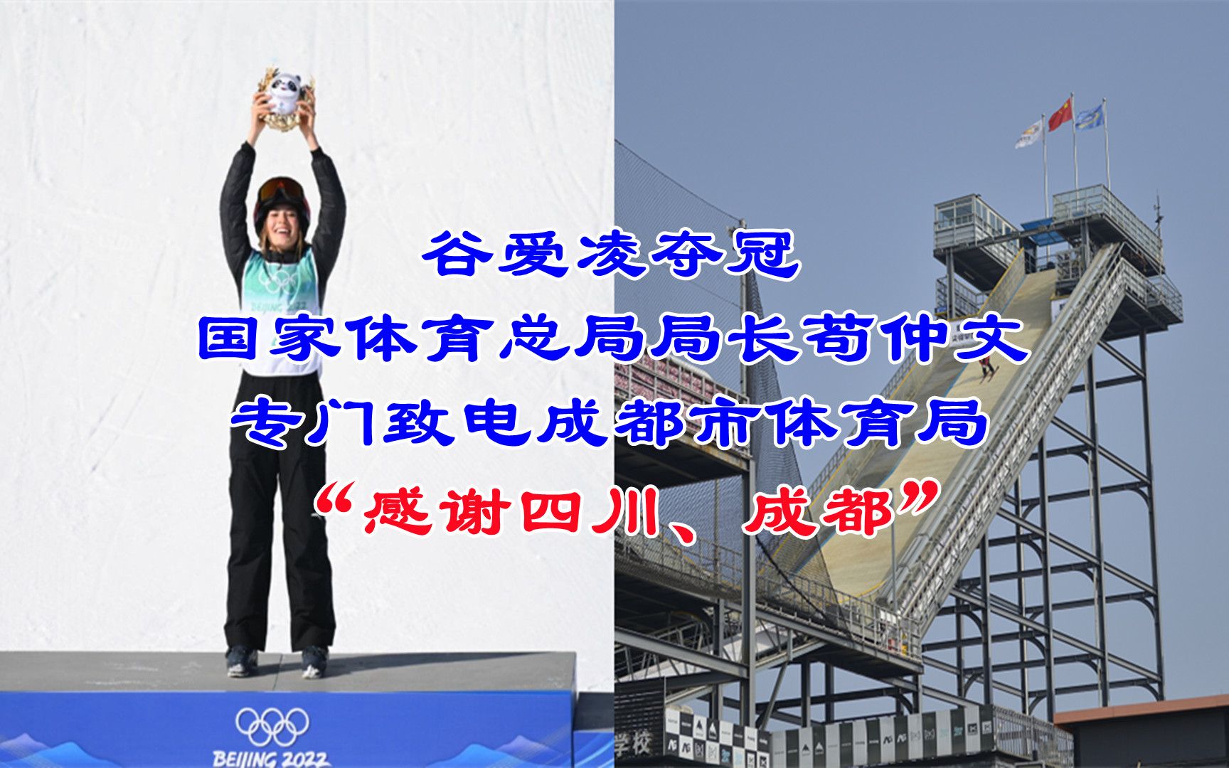 谷爱凌夺冠 国家体育总局局长苟仲文专程来电:“感谢四川、成都”哔哩哔哩bilibili