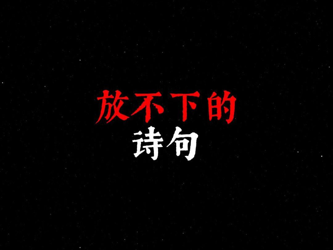 那些放不下的诗句 | 我本将心向明月,奈何明月照沟渠.哔哩哔哩bilibili