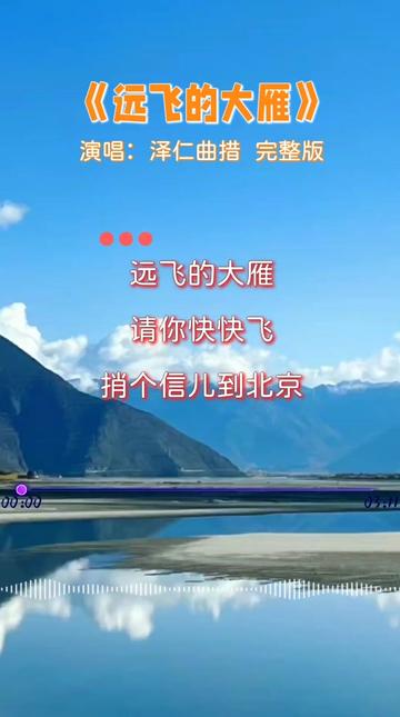 怀旧经典《远飞的大雁》,演唱:泽仁曲措,重温经典,一代人的回忆!哔哩哔哩bilibili