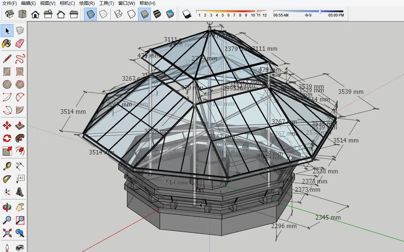苏州博物馆八角亭su快速建模教程