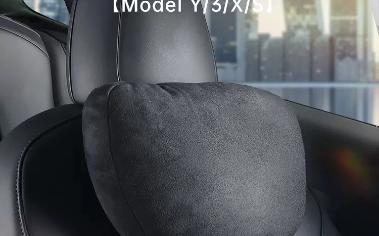 特斯拉头枕model3每y每x每s迈巴赫头枕翻毛皮护颈枕汽车座椅腰靠配件