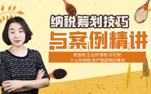 Download Video: 会计实操：纳税筹划（税务筹划）技巧与案例精讲