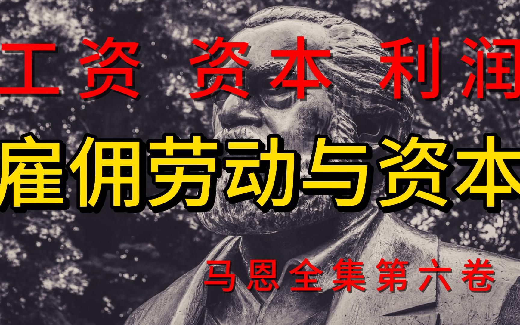 《雇佣劳动与资本》一文读懂工资、劳动、资本与利润的本质和关系,马克思早期核心思想雏形哔哩哔哩bilibili