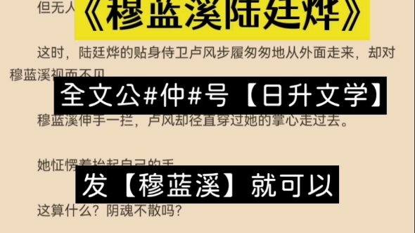 优质小说《穆蓝溪陆廷烨》分享阅读全文哔哩哔哩bilibili