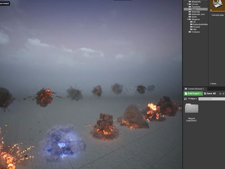 UE写实爆炸火焰烟雾特效源文件