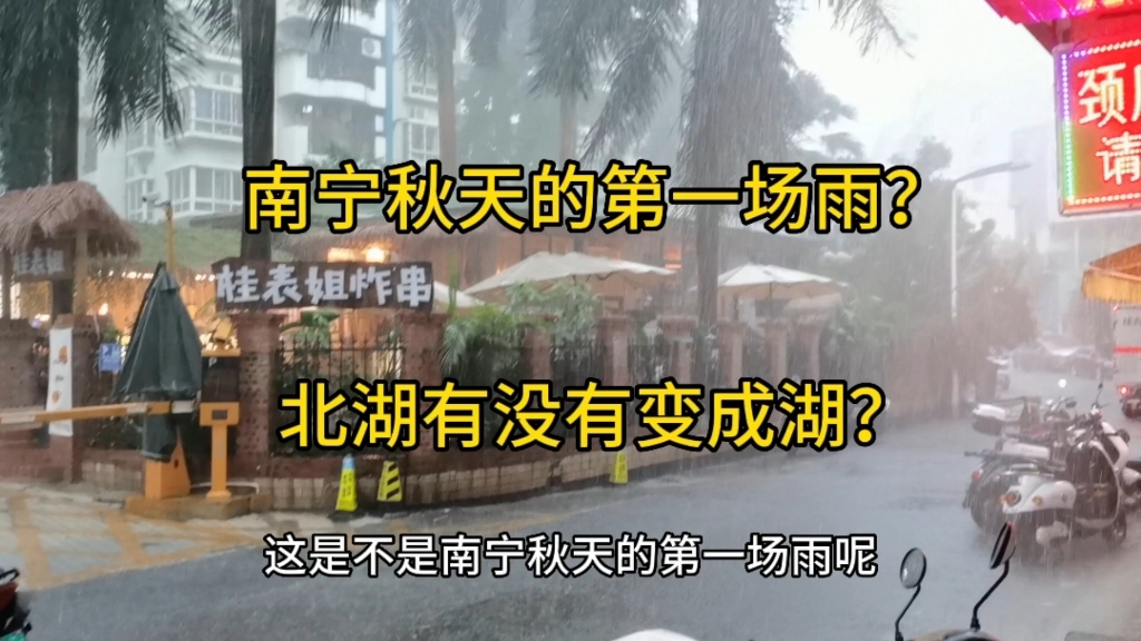 南宁秋天的第一场雨,有没有把北湖变成湖呢?你们那里被淹了吗哔哩哔哩bilibili