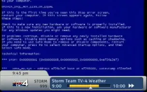 Download Video: WTMJ 电视台播出时系统崩溃出现蓝屏（2012年）