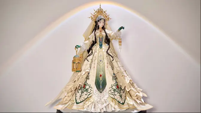 超多细节的一次！给女儿做了华丽圣女套~