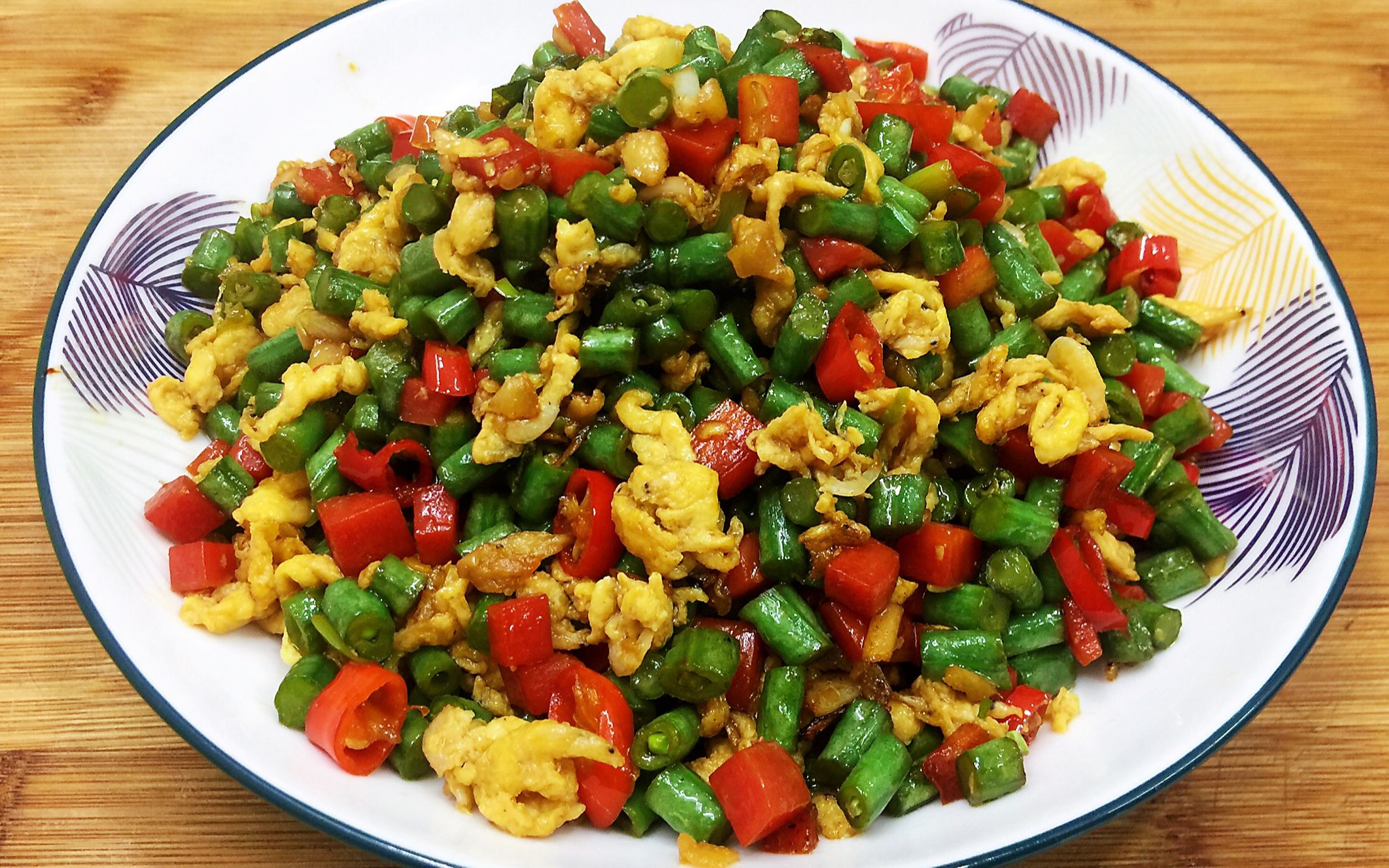 豆角炒鸡蛋的做法,下饭菜的味道,就是它,做法简单