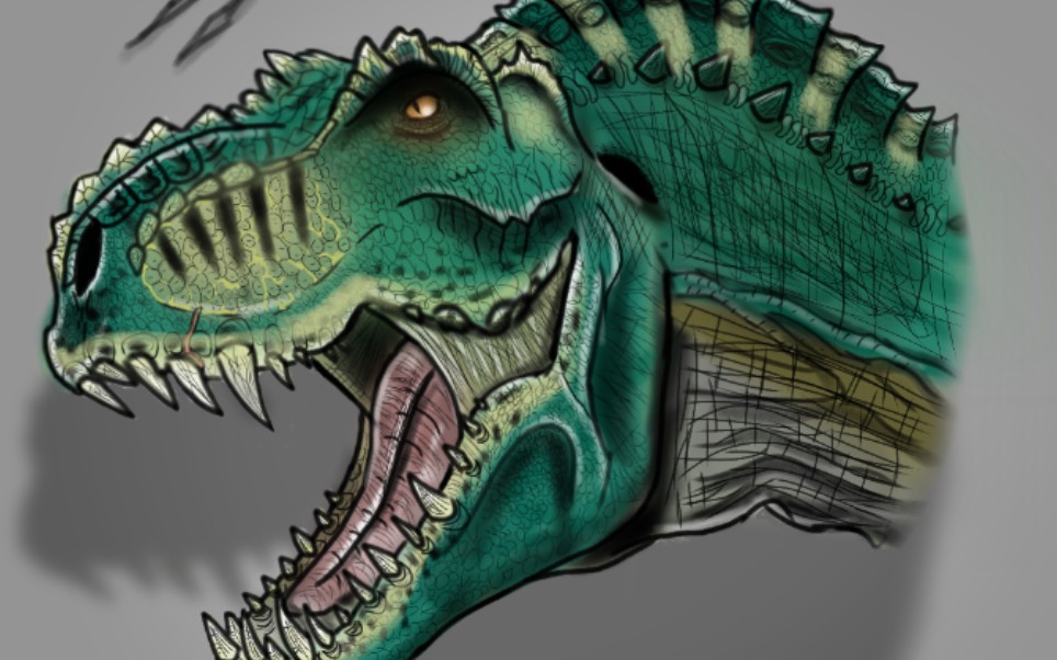 指绘画一头毁灭君王龙