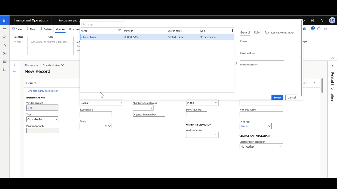 016 Vendor creation and master data D365FO Arabic 720p哔哩哔哩bilibili