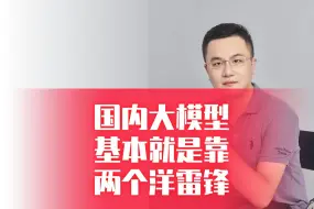 Video herunterladen: 国内大模型基本就是靠两个洋雷锋