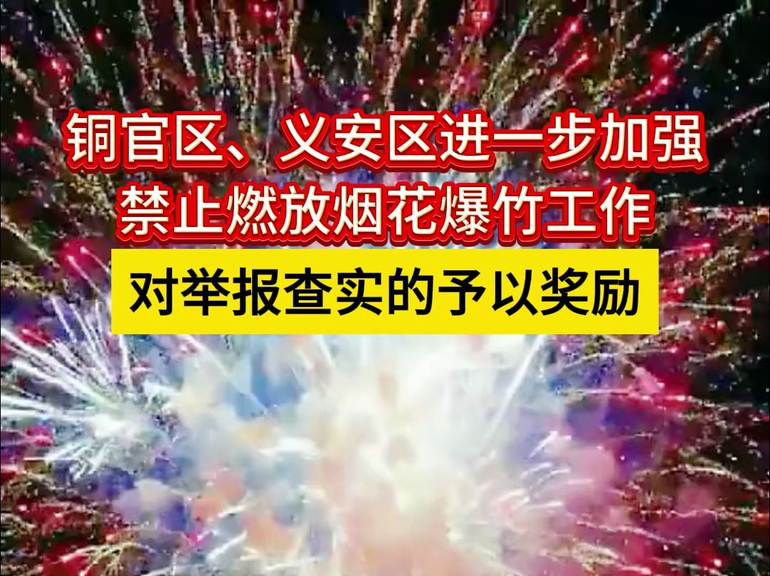 铜官区、义安区发布进一步加强禁止燃放经营烟花爆竹工作的通告哔哩哔哩bilibili