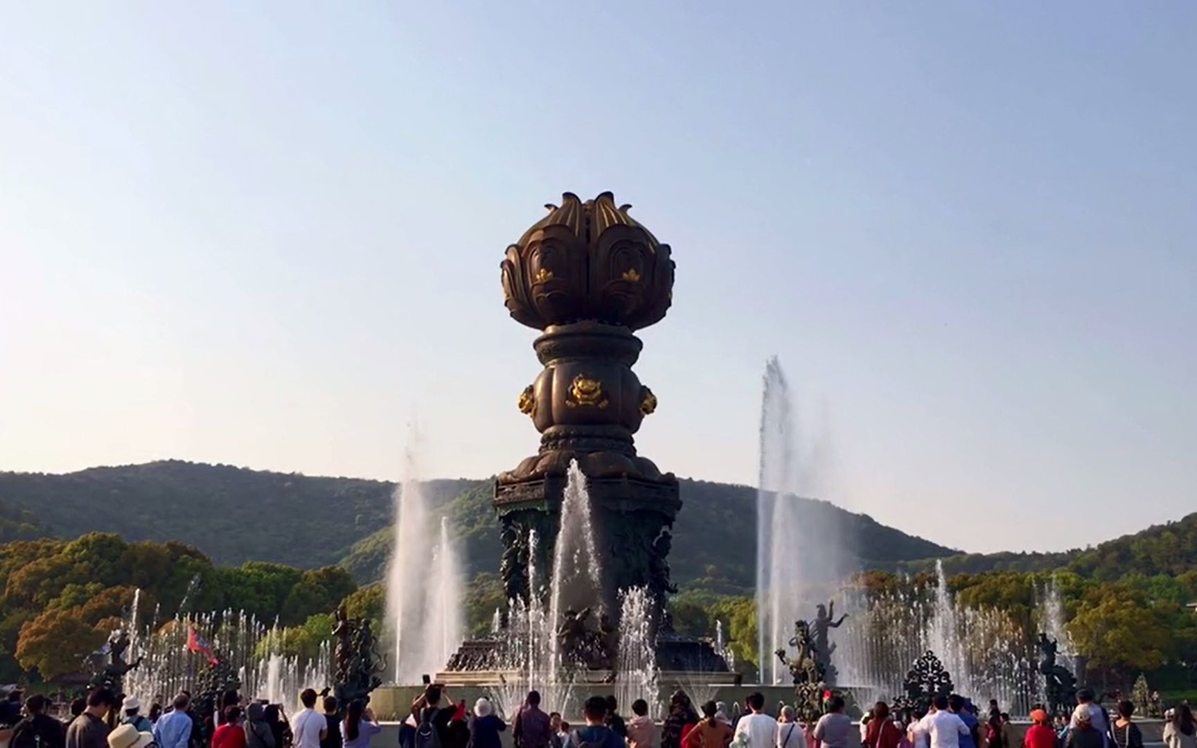 灵山九龙灌浴音乐喷泉(全程无杂音)