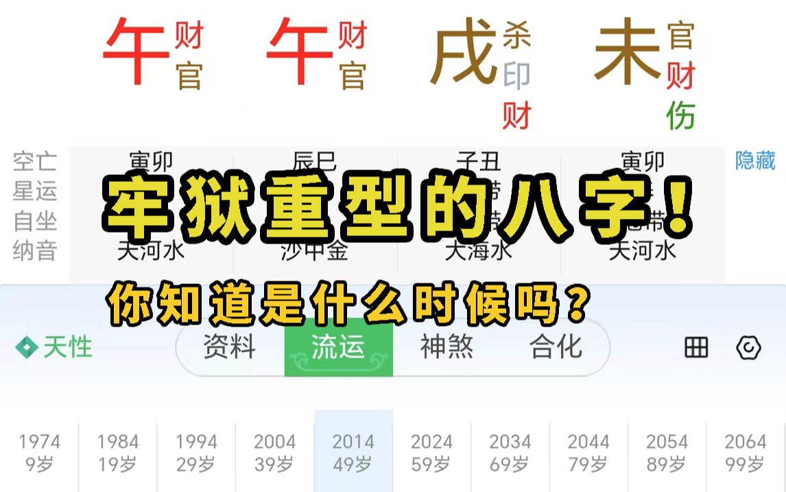 牢狱重刑的八字戊戌!你知道是什么时候吗?哔哩哔哩bilibili