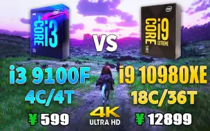 Download Video: i3 9100F vs i9 10980XE 显卡为RTX 2080 Ti @4K的差距有多大