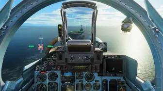 【DCS】苏33自动驾驶辅助航降对准，全程只需要搓油门