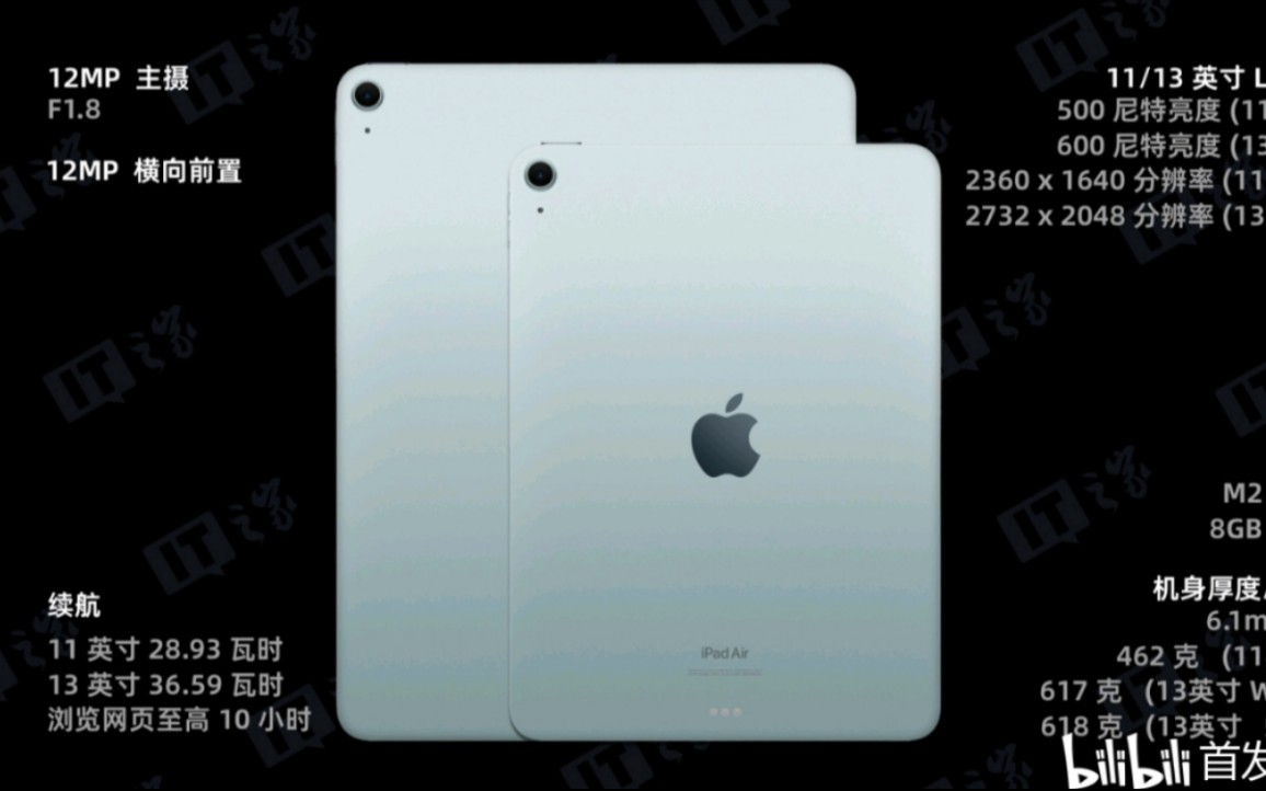 iPad Air6,正式发布:4799元起,M2芯片,12.9寸LCD超分屏,iPadOS 17系统哔哩哔哩bilibili