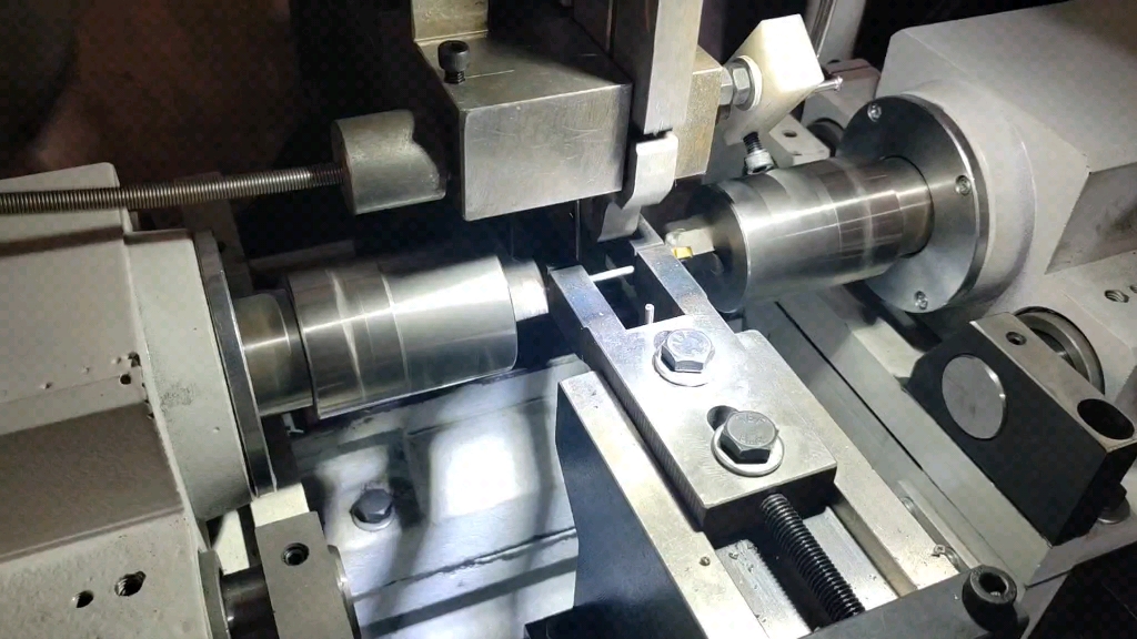 数控双头倒角机视频,圆棒圆钢实心棒料插销线材倒角机,平头机