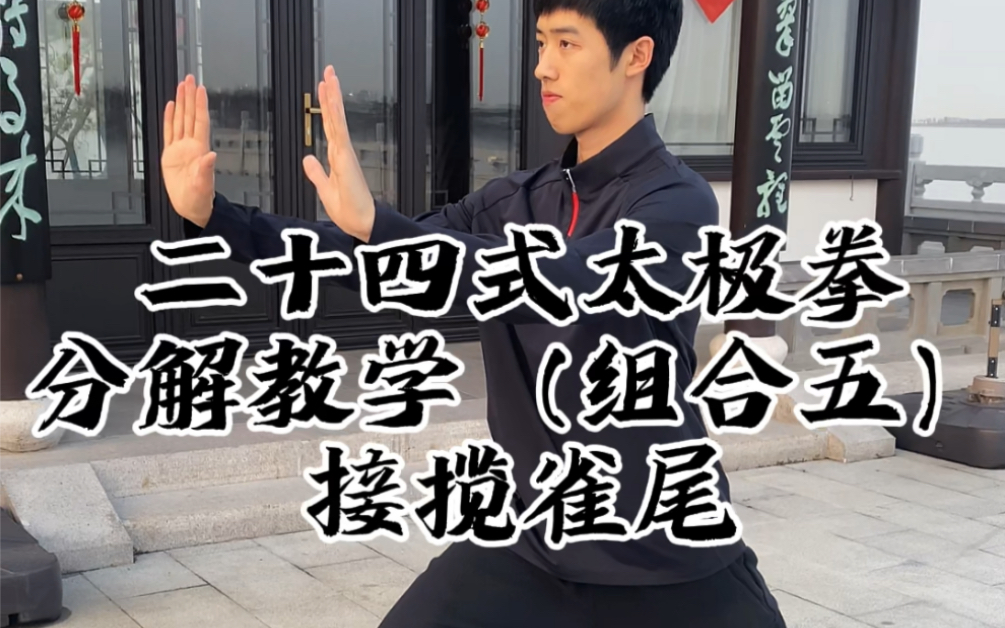 二十四式太极拳分解教学(组合五)第九式单鞭,第十式云手,第十一式单鞭