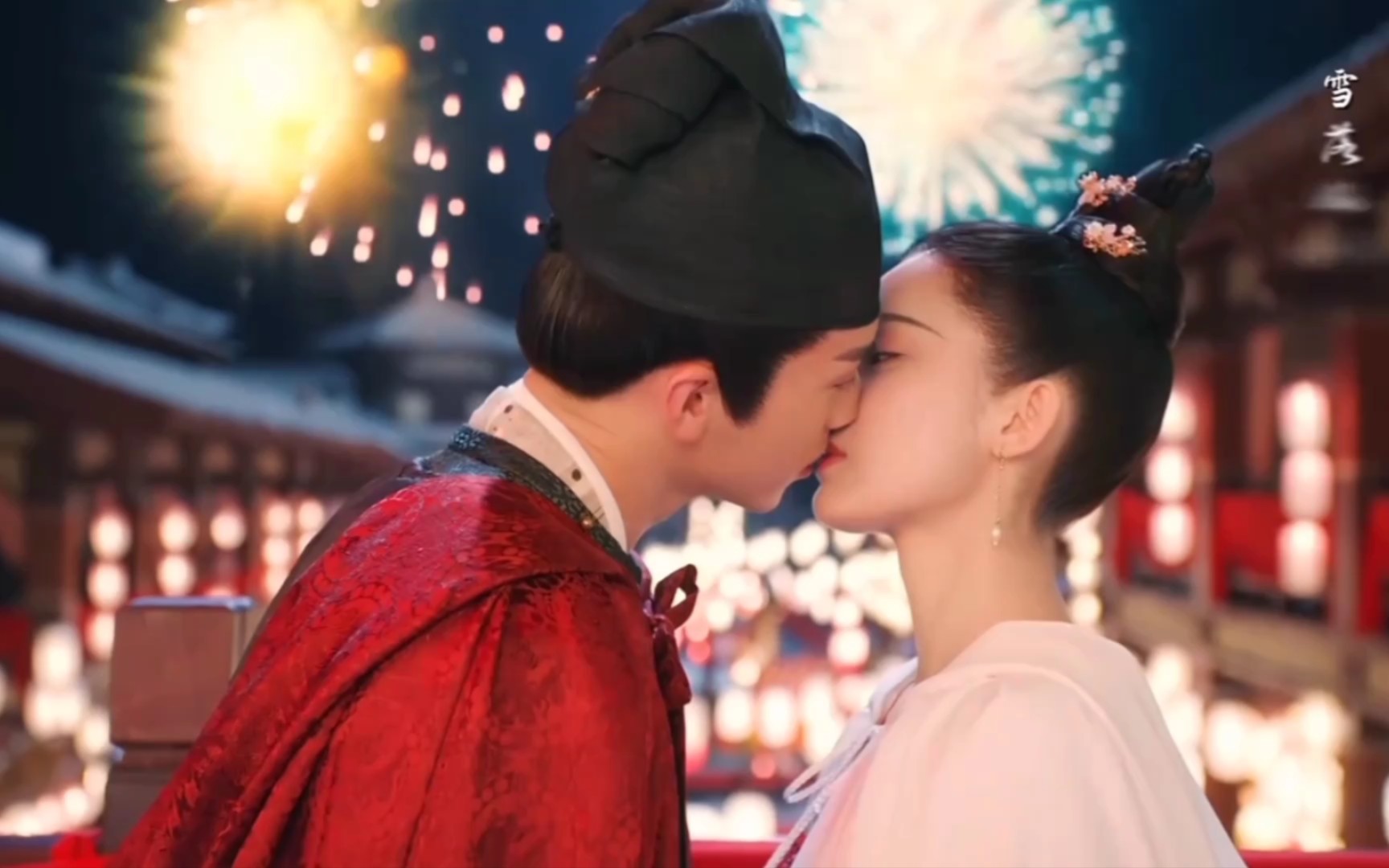 古力娜扎许魏洲烟花下热吻大唐盛世太美了