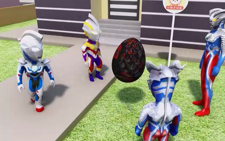 赛罗奥特曼捡到怪兽蛋,小赛罗还以为是玩具