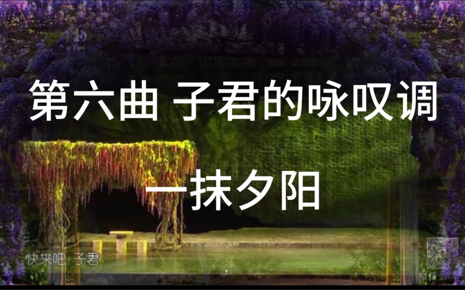 [图]音乐剧《伤逝》第六曲．子君的咏叹调 一抹夕阳，音乐录自太平洋音像出版社CD碟专辑《紫藤花》。殷秀梅的声音，王一凤的镜象