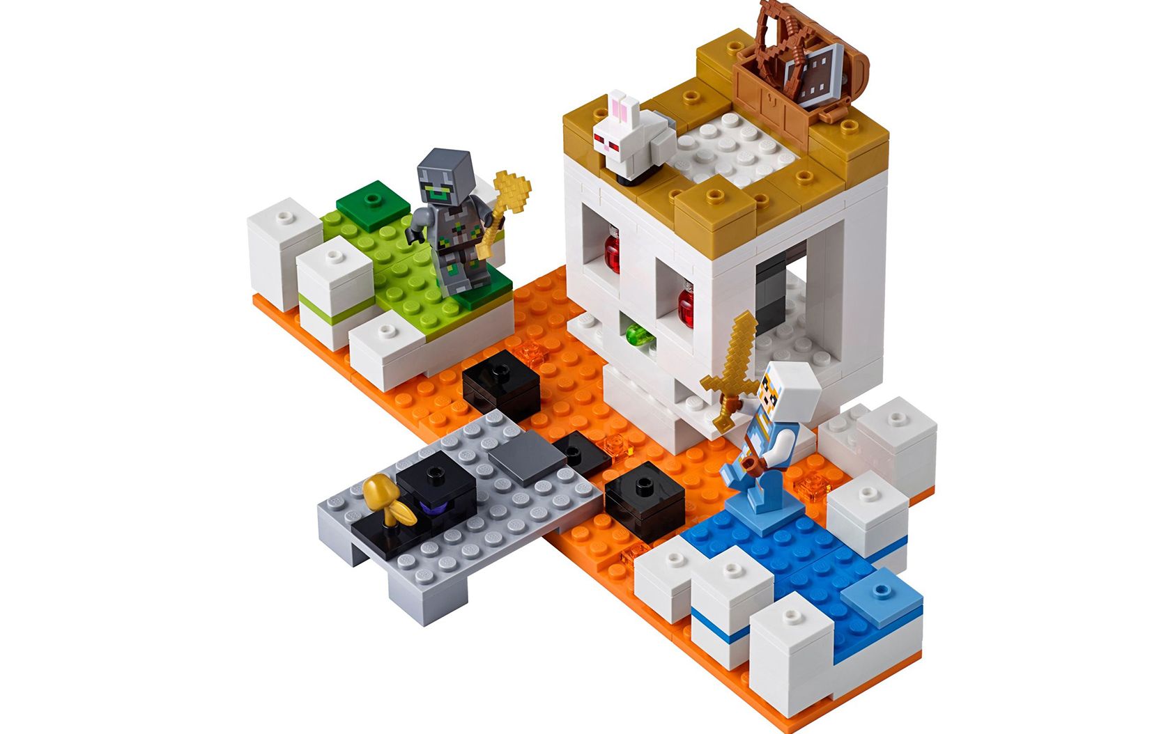 乐高lego21145minecraft我的世界骷髅头竞技场速拼评测