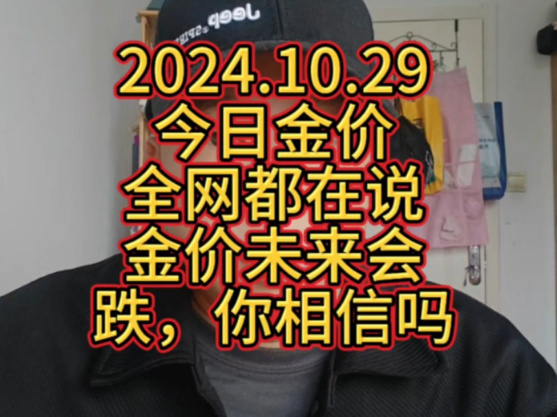 2024.10.29 今日金价 全网都在说金价未来会下跌,你相信吗?哔哩哔哩bilibili