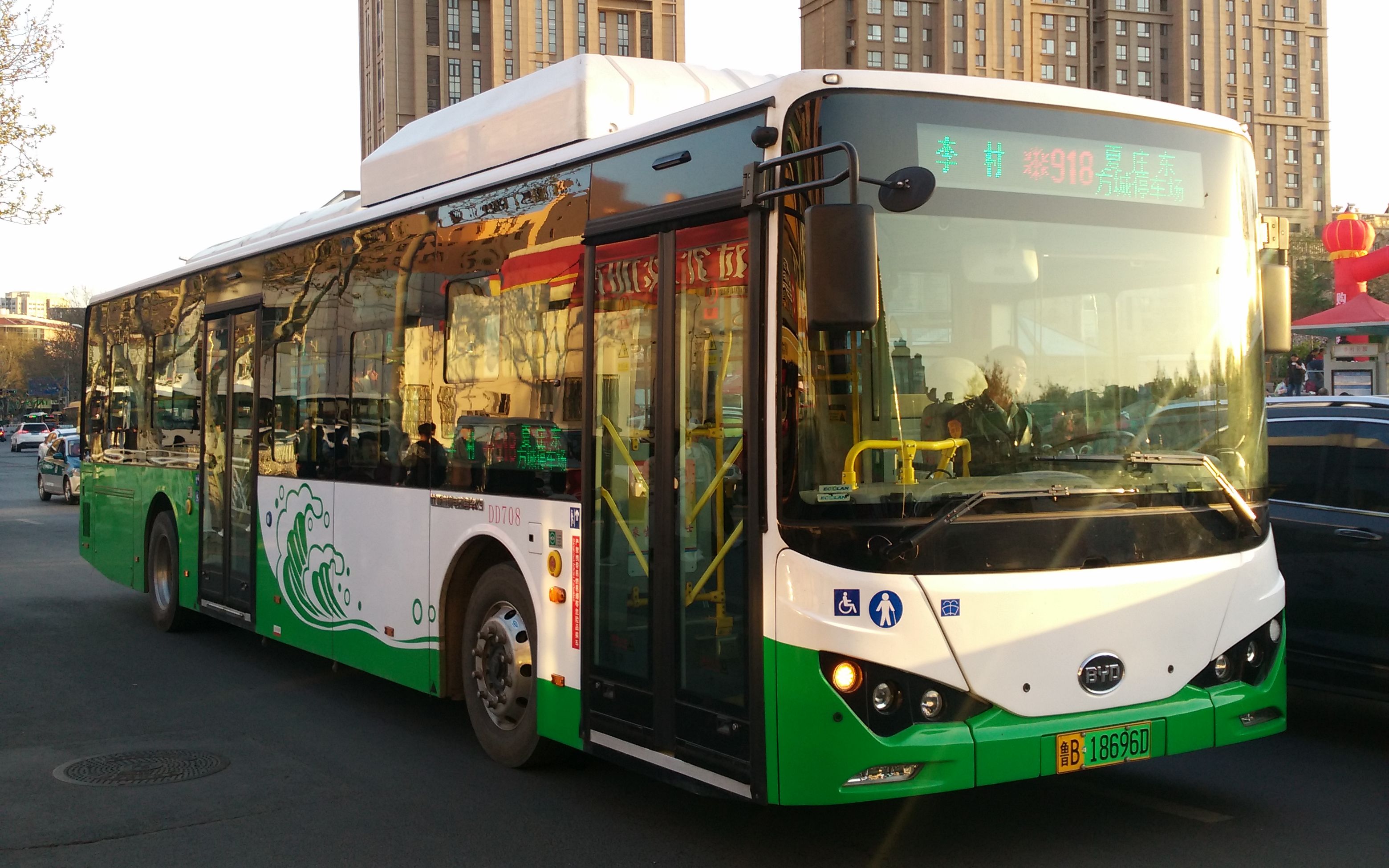 pov - 017 青岛918路(夏庄东方城停车场~李村)全程前方上行4倍速pov