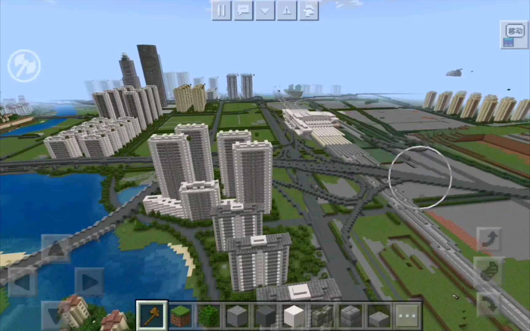 我的世界微缩方块城市——摊大饼城市建设