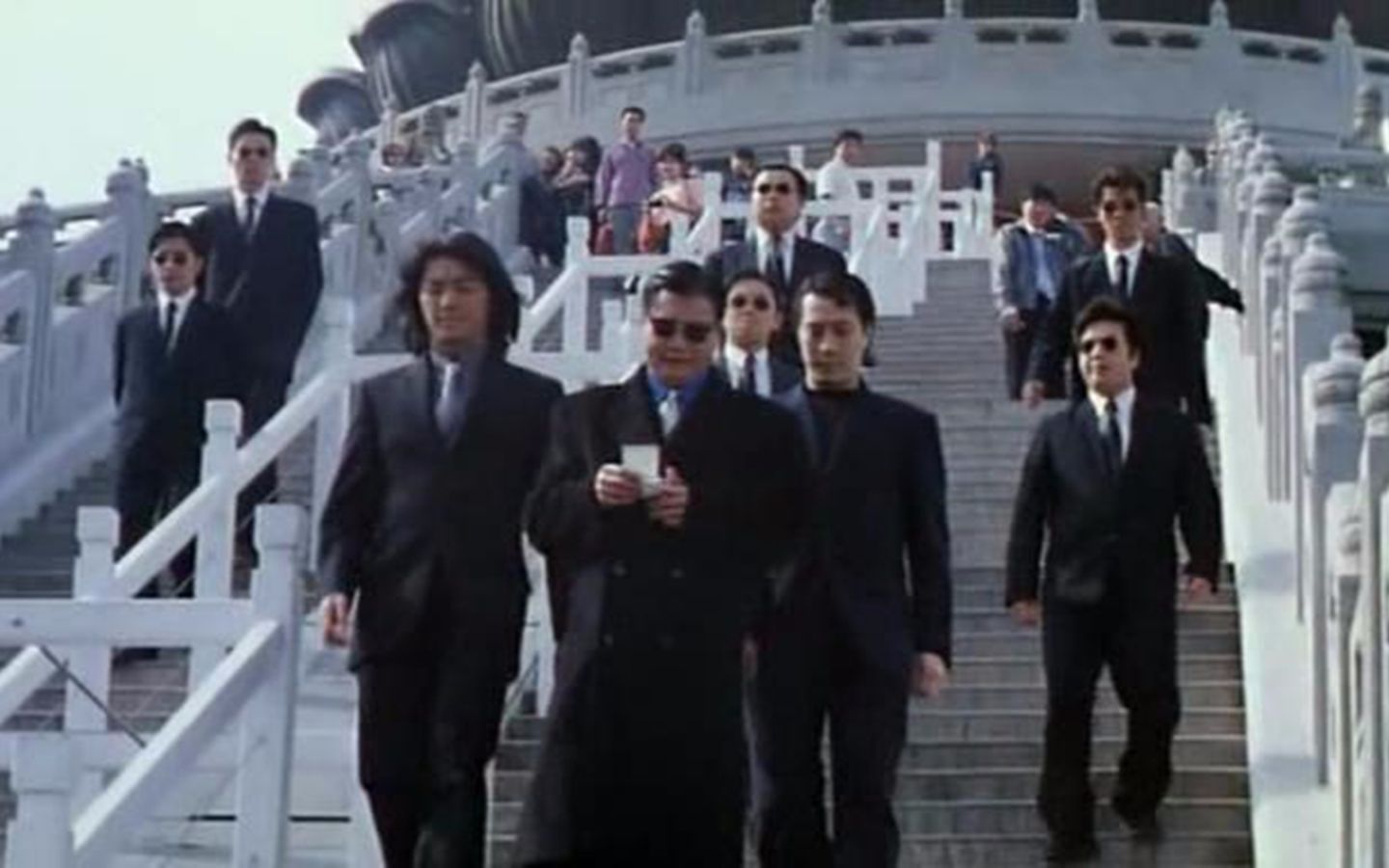 犯罪黑帮经典超级经典黑帮名场面洪兴社团大佬蒋天养拜佛人多势众走路