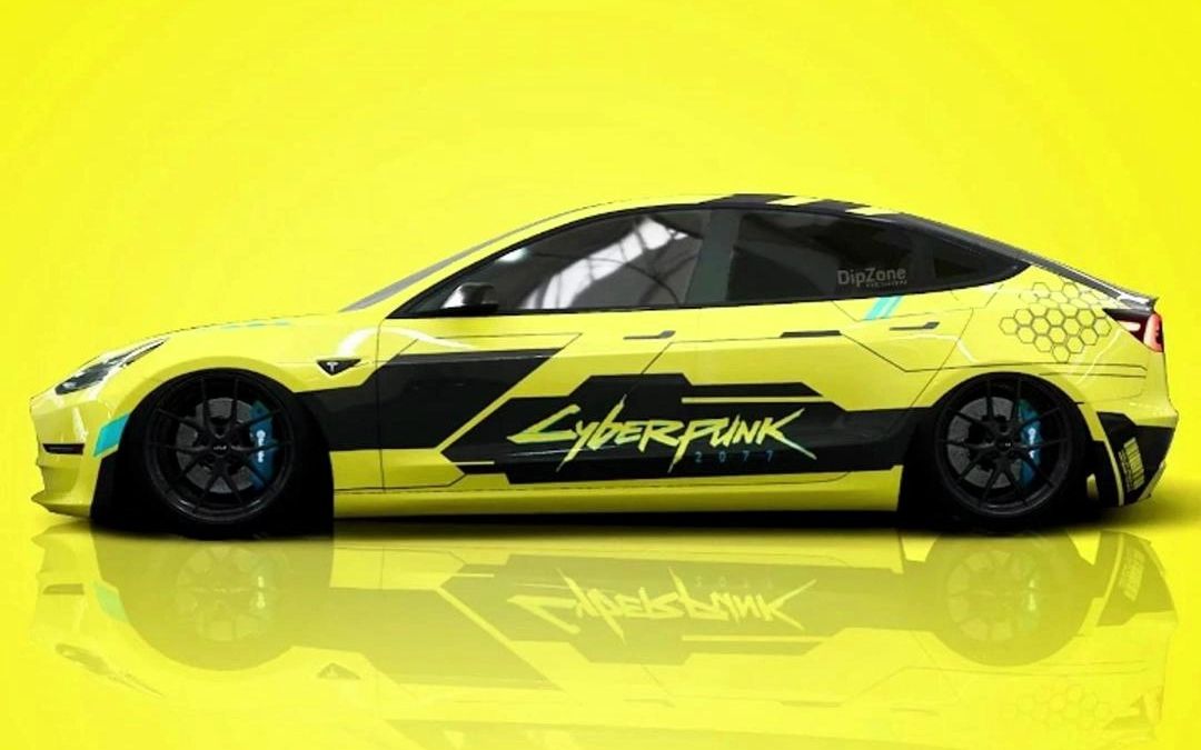 特斯拉彩绘:赛博朋克涂装!