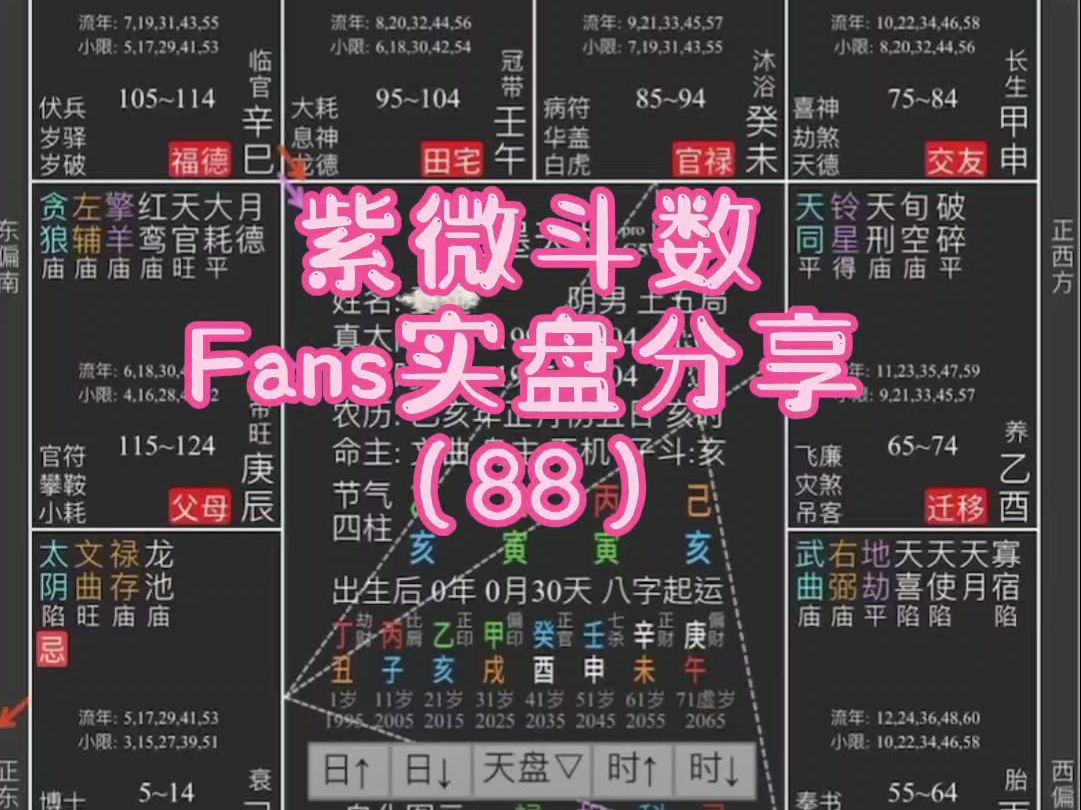 紫微斗数Fans实盘分享(88)哔哩哔哩bilibili