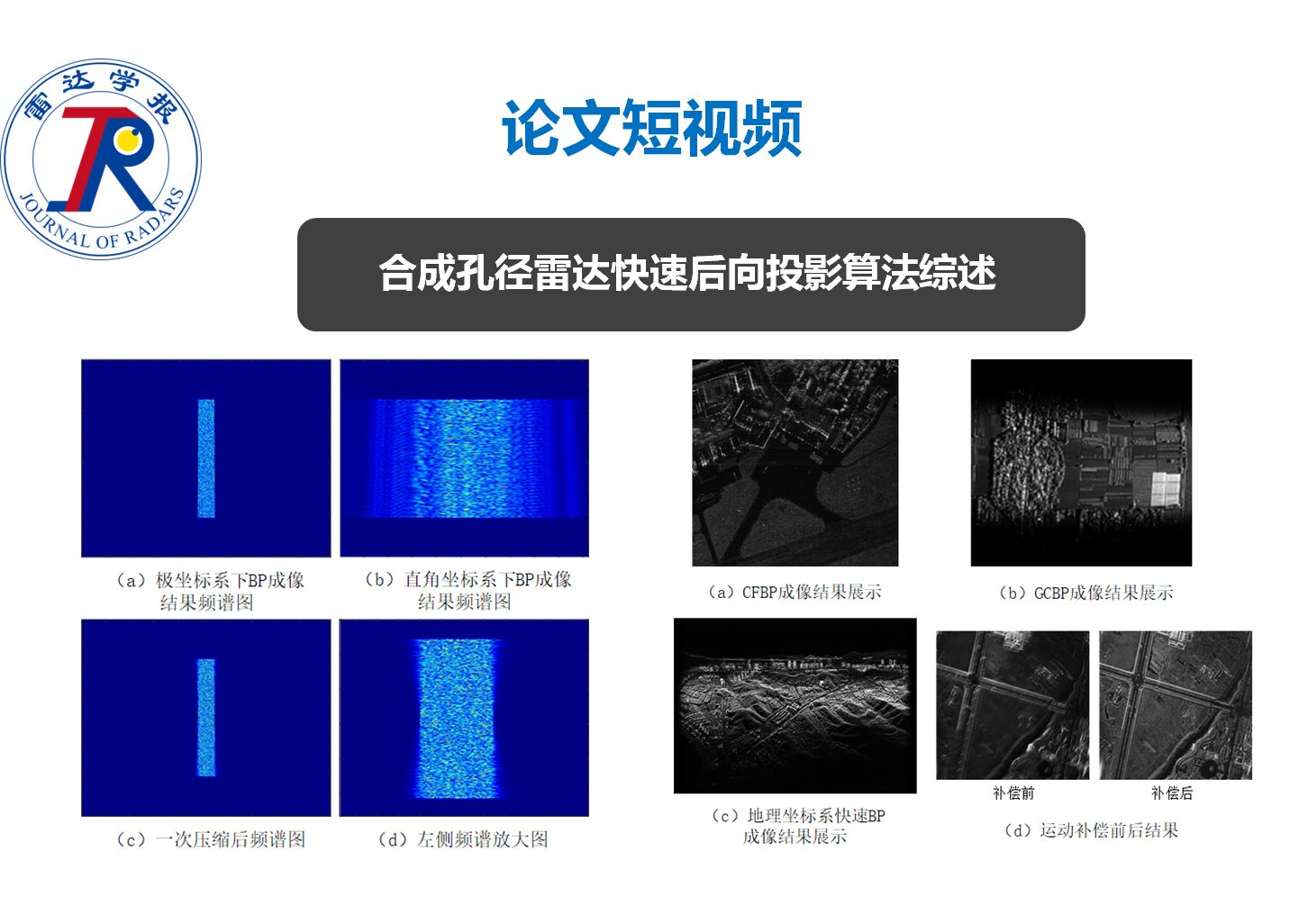 [图]论文短视频 | 合成孔径雷达快速后向投影算法综述