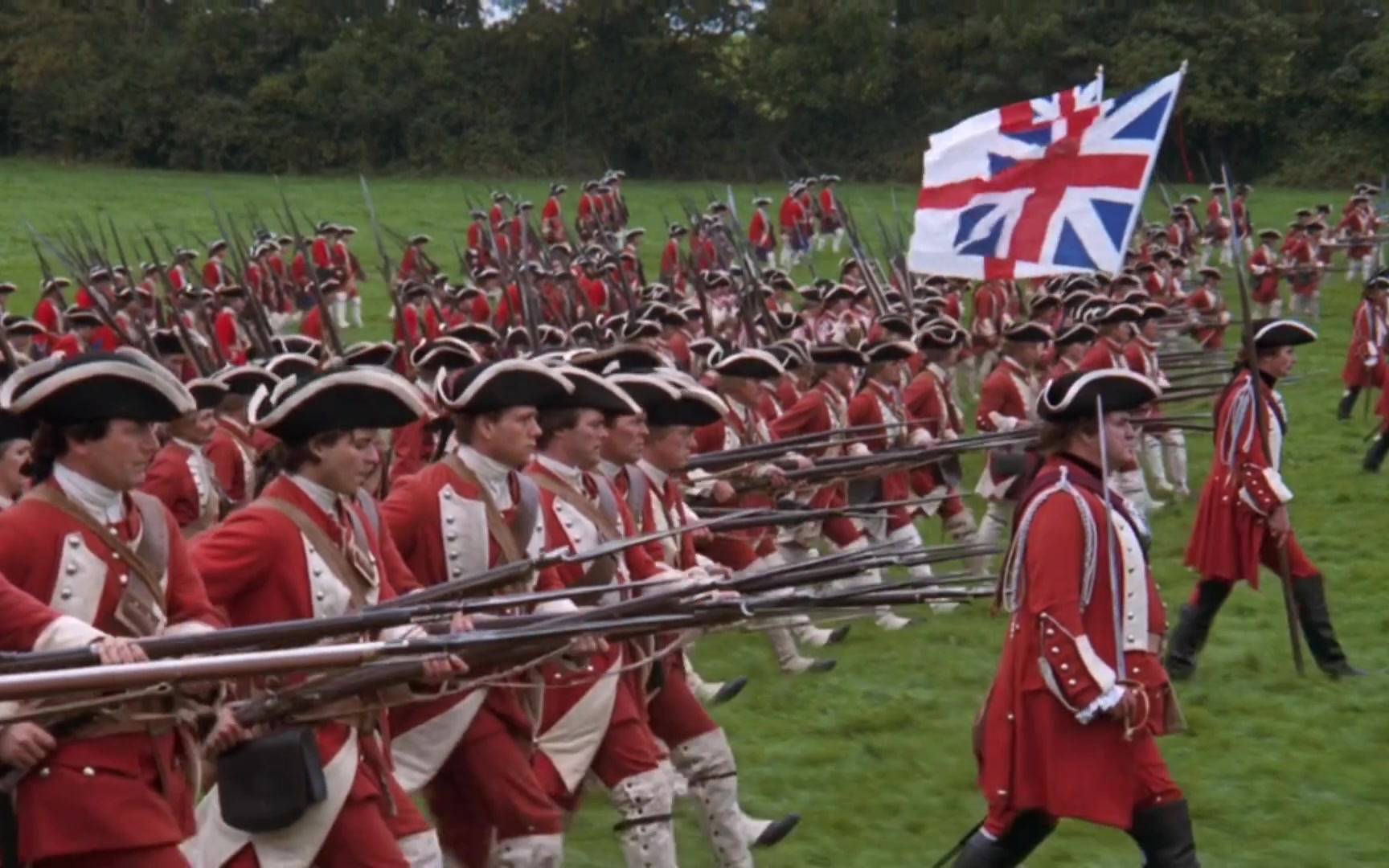 巴里林登七年战争时期经典的线列步兵交战场面