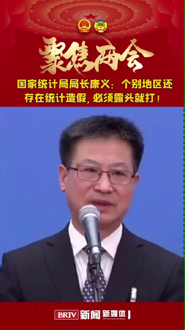 国家统计局局长康义: 个别地区还存在统计造假 必须露头就打!哔哩哔哩bilibili