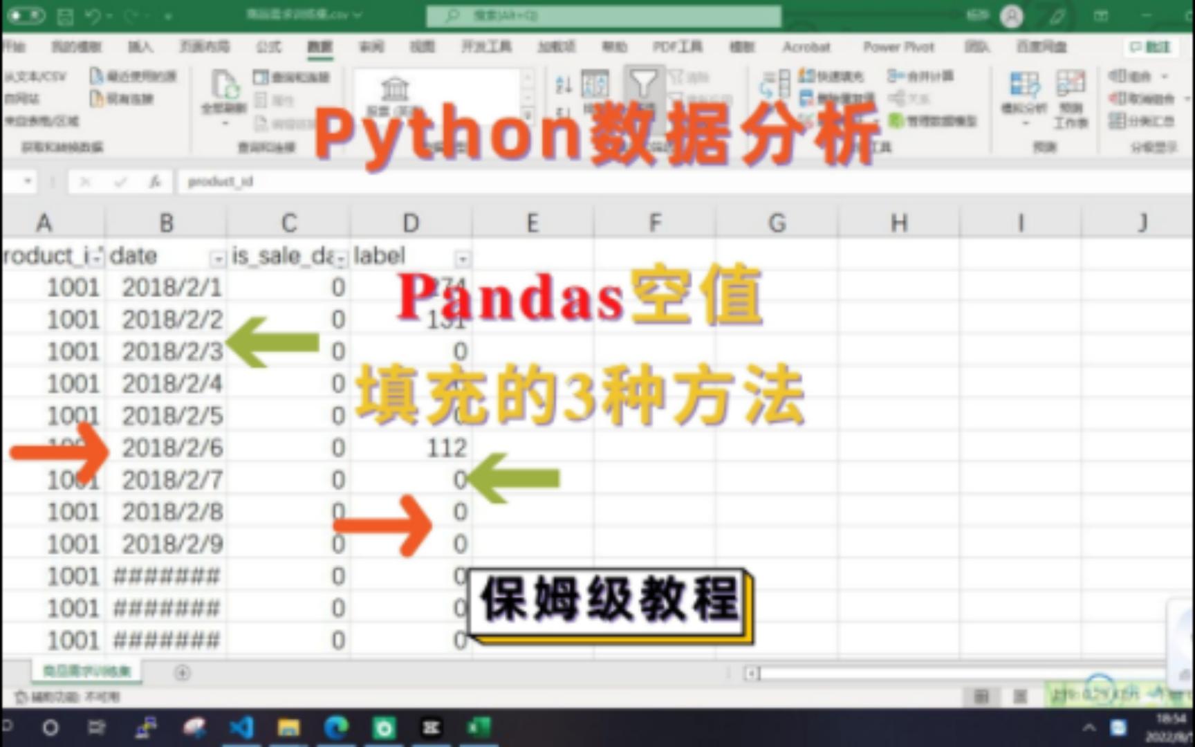 Python Pandas中空值填充的3种方法哔哩哔哩bilibili