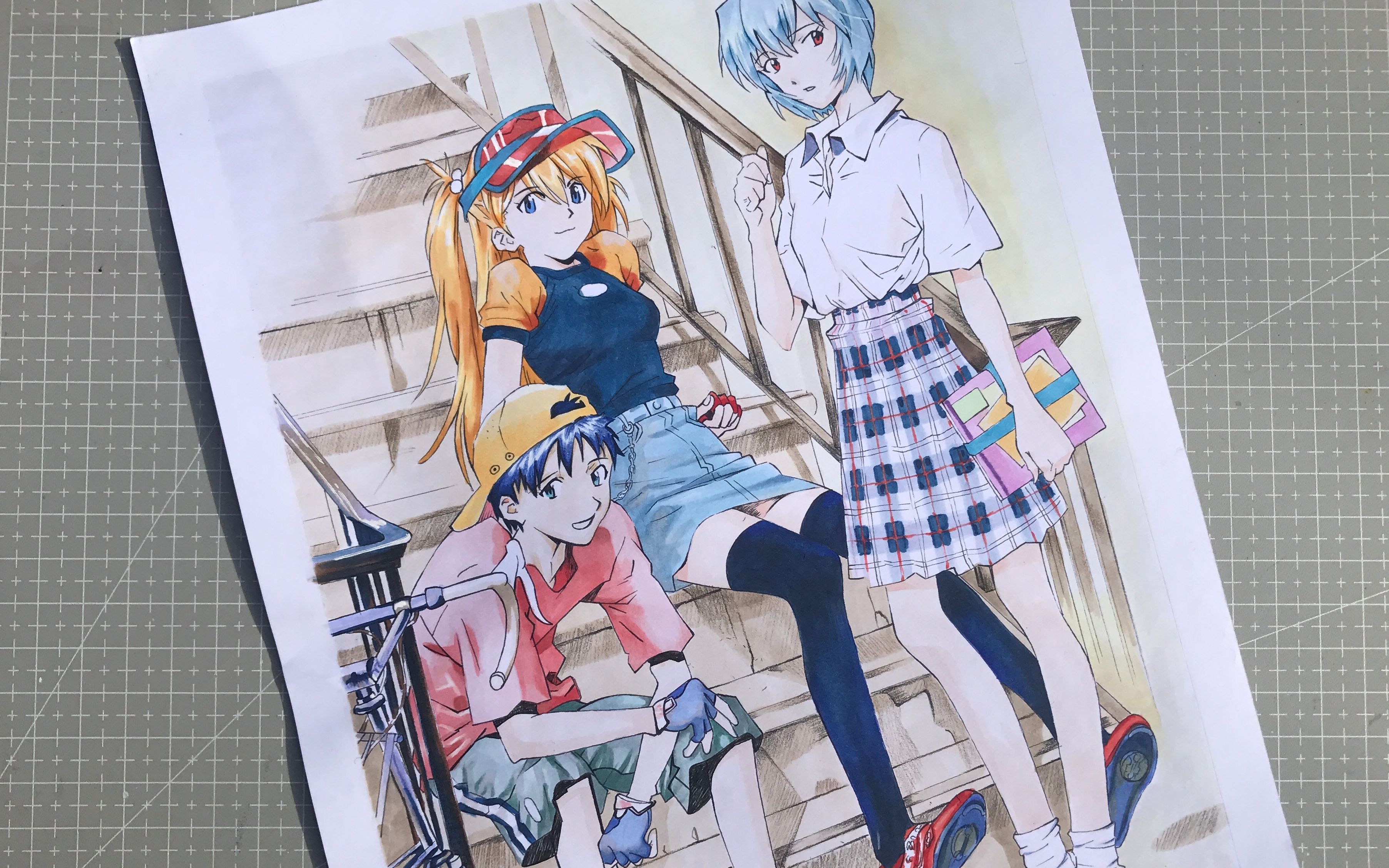 【书童】马克笔手绘临摹 -新世纪福音战士 eva