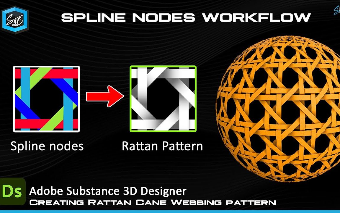 Substance 3D Designer!制作创建藤条织带图案!哔哩哔哩bilibili