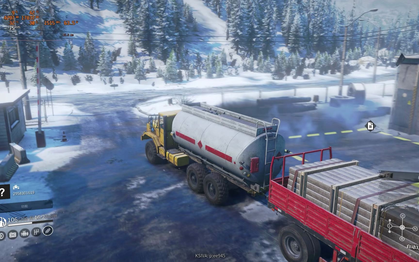 【雪落无影512】旋转轮胎雪地奔驰 021双人版——桥梁修复&落石障碍3