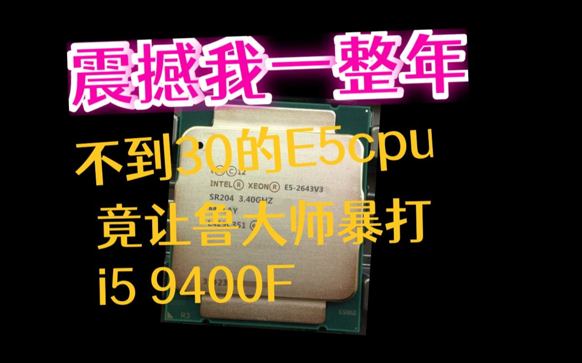 行业翘楚鲁大师,垃圾佬的神,不到30块的cpu竟能暴打i5 9400F哔哩哔哩bilibili